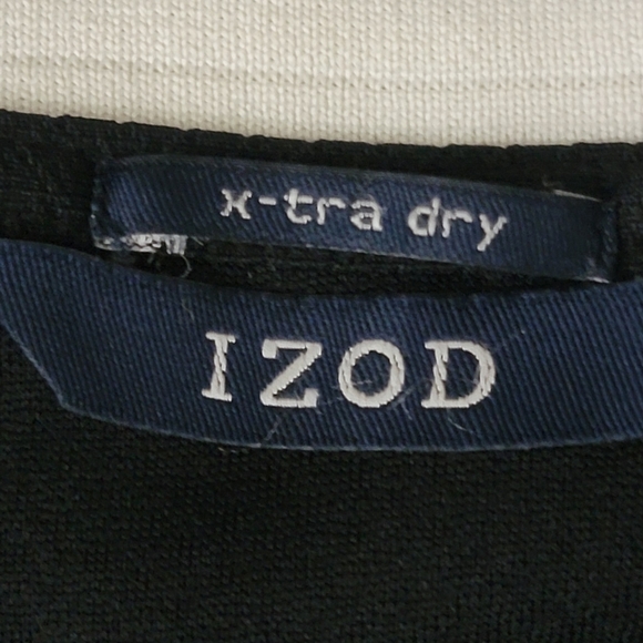 Izod zip up black white stripes x-tra dry varsity bomber jacket size small - Picture 4 of 6